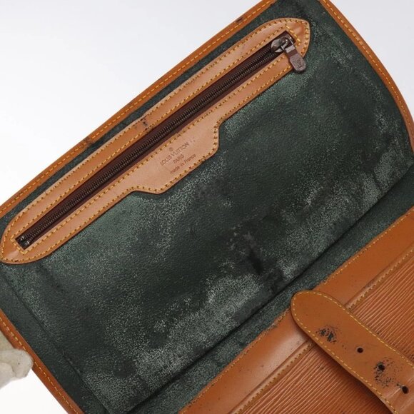 LOUIS VUITTON Epi Trousse Priant Clutch Bag Zipangu Gold - Picture 13 of 15